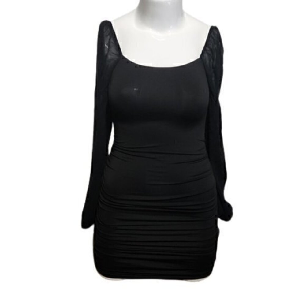[SHEIN] Sheer Long Sleeve Midi Dress - Size M Tall